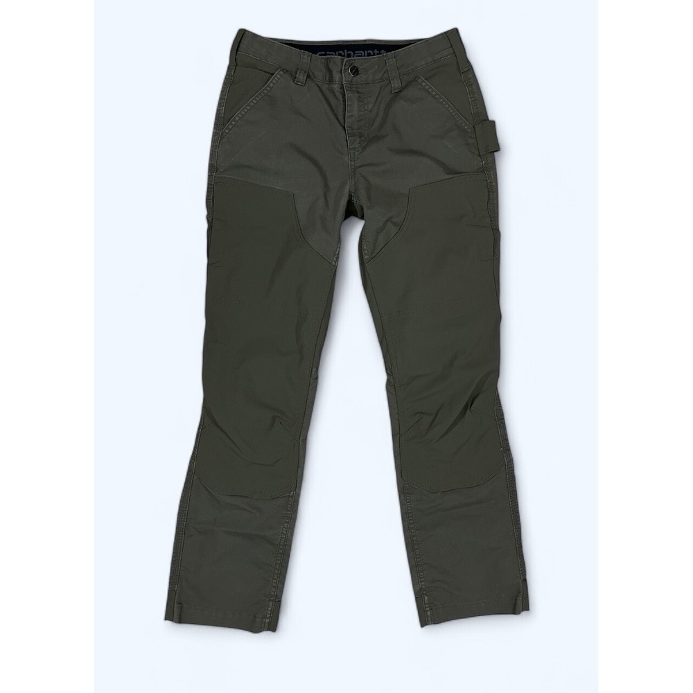 CARHARTT PANTS WOMENS 6 BROWN KNEE OPENINGS TAUPE